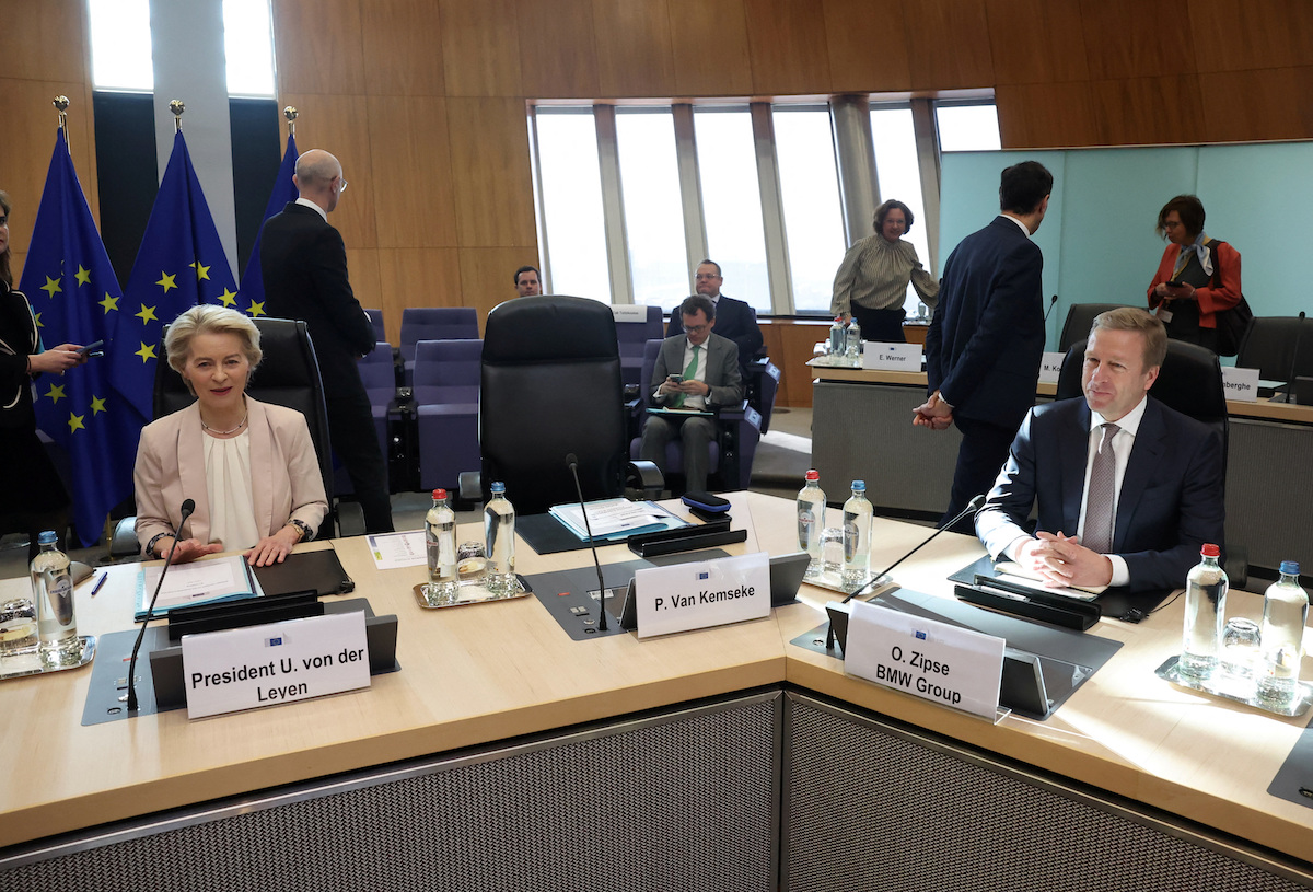 European Commission President Ursula von der Leyen, and CEO of the BMW Group