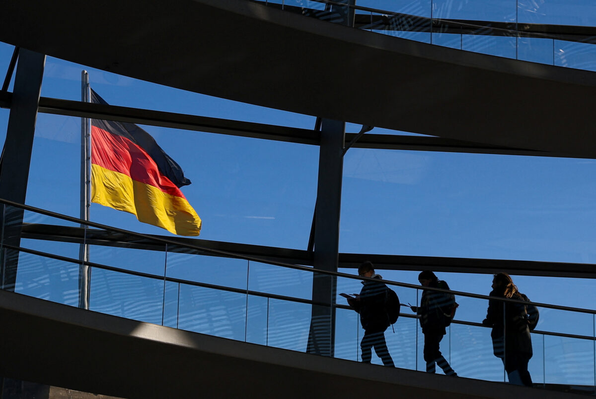 Η σημαία της Γερμανίας στη Bundestag