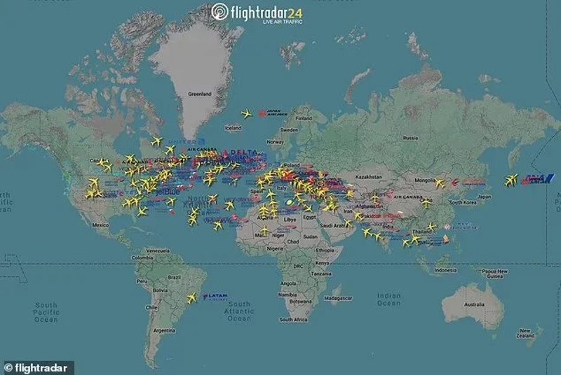 Χάρτης του Flight Radar