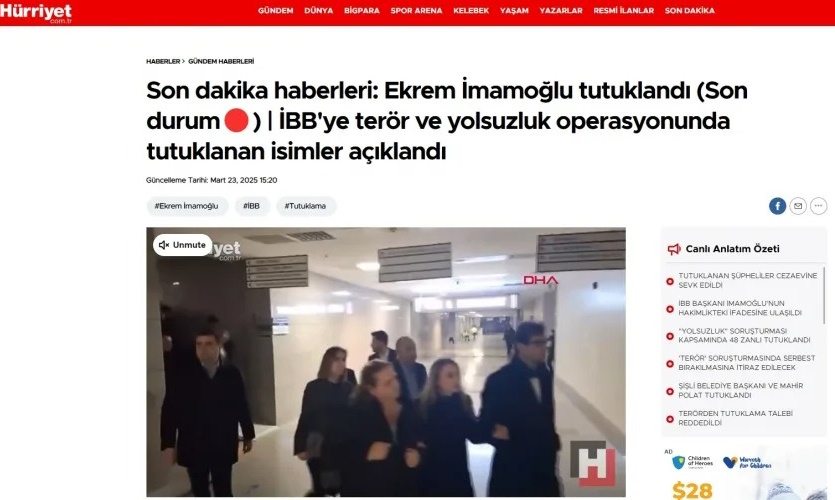 To δημοσίευμα του Hurriyet