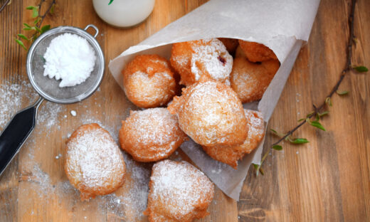 Beignet με άχνη ζάχαρη