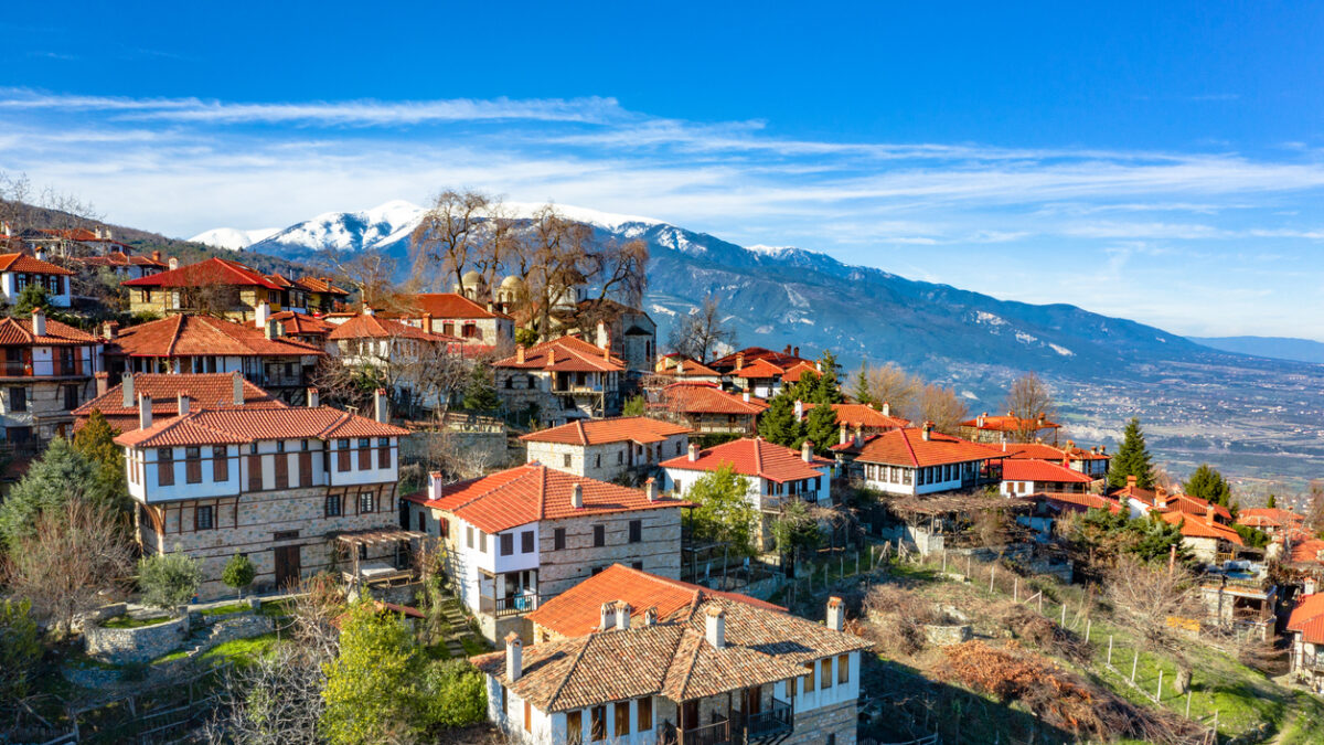 The old historical village of Palaios Panteleimonas near Platamonas, Pieria, Greece