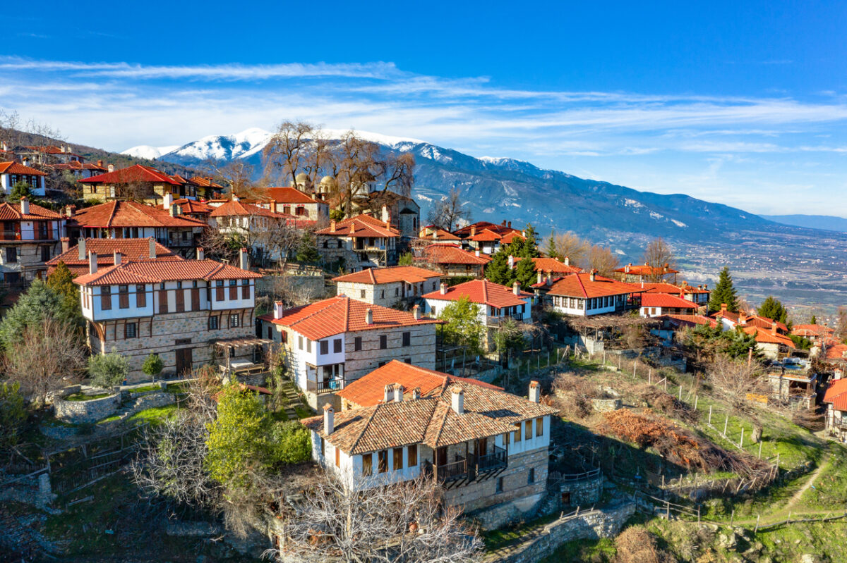 The old historical village of Palaios Panteleimonas near Platamonas, Pieria, Greece