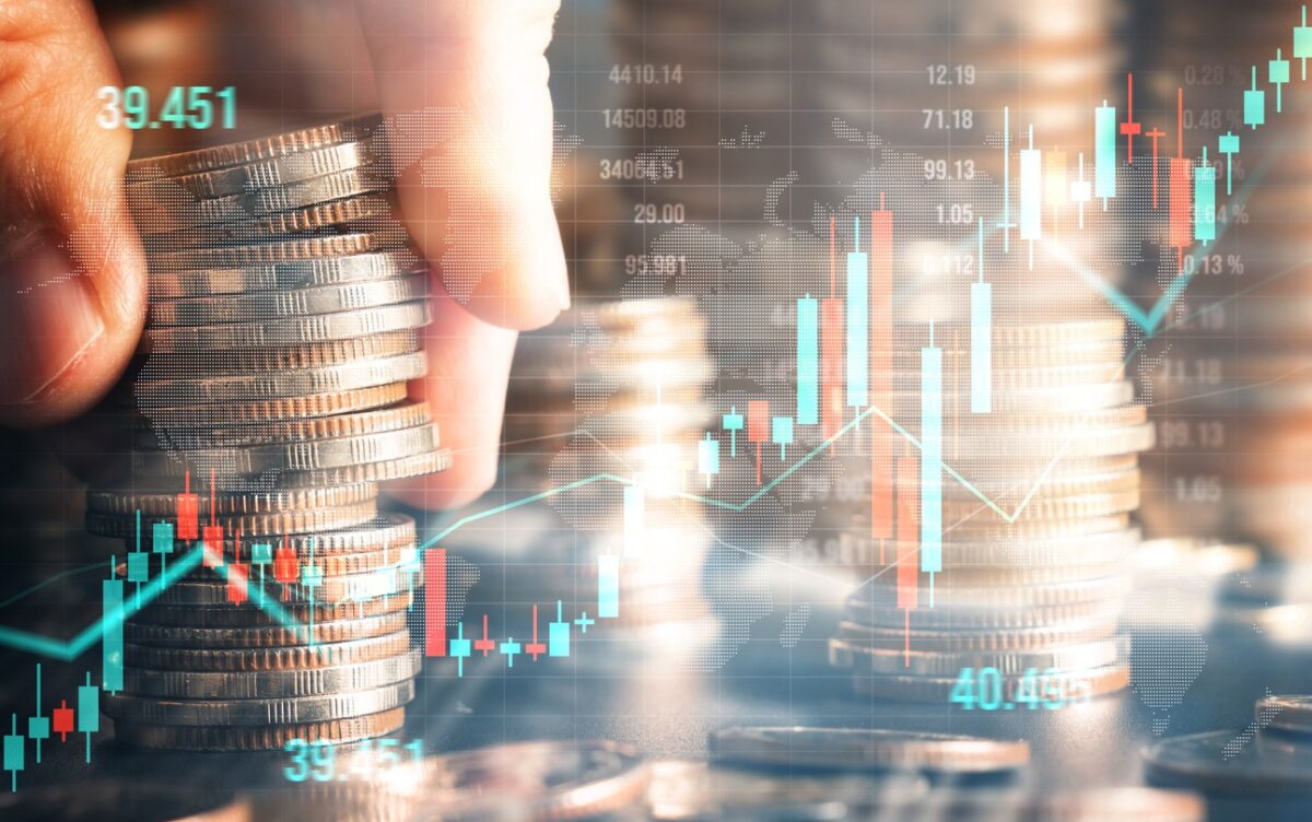 Creative graphic show economy and financial growth