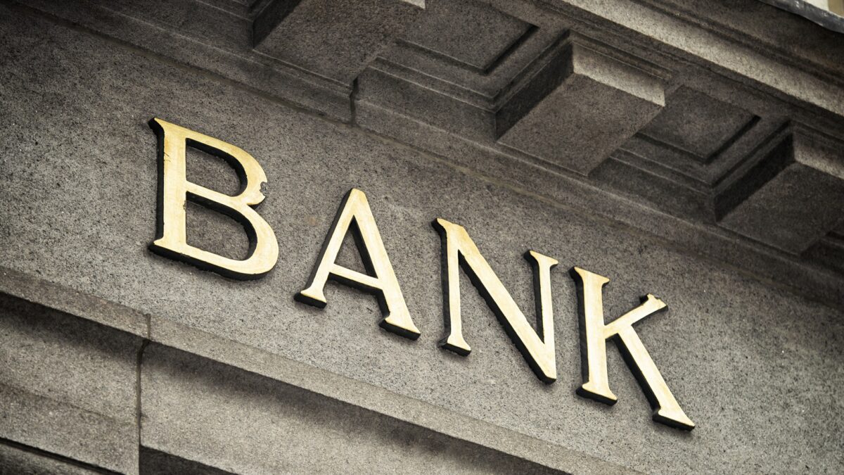 Bank sign