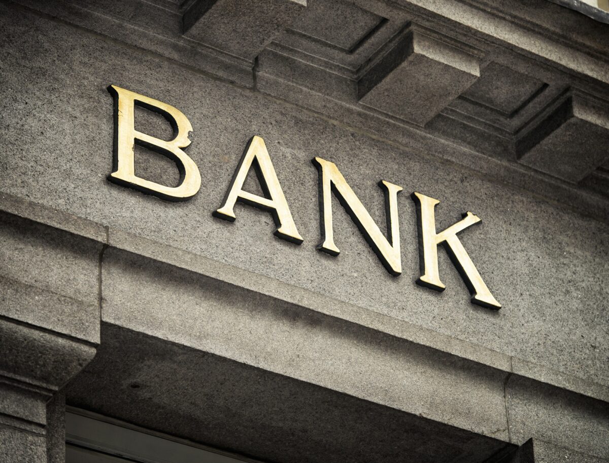 Bank sign