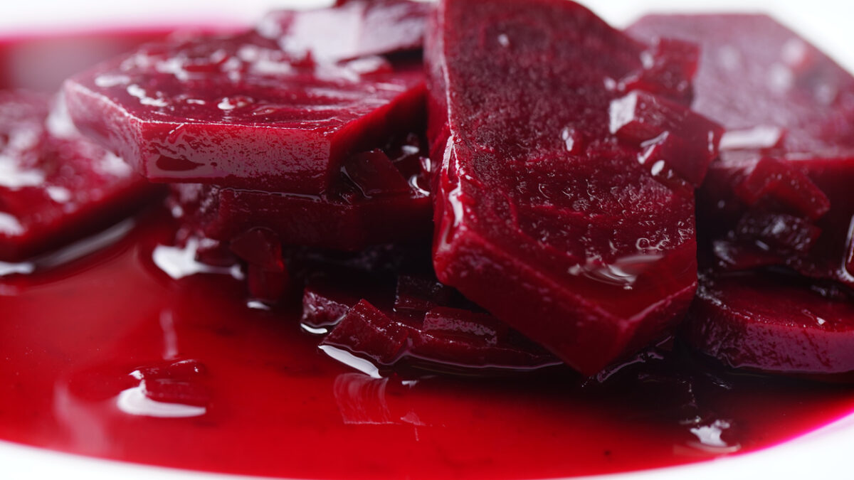 Beet slice preserved