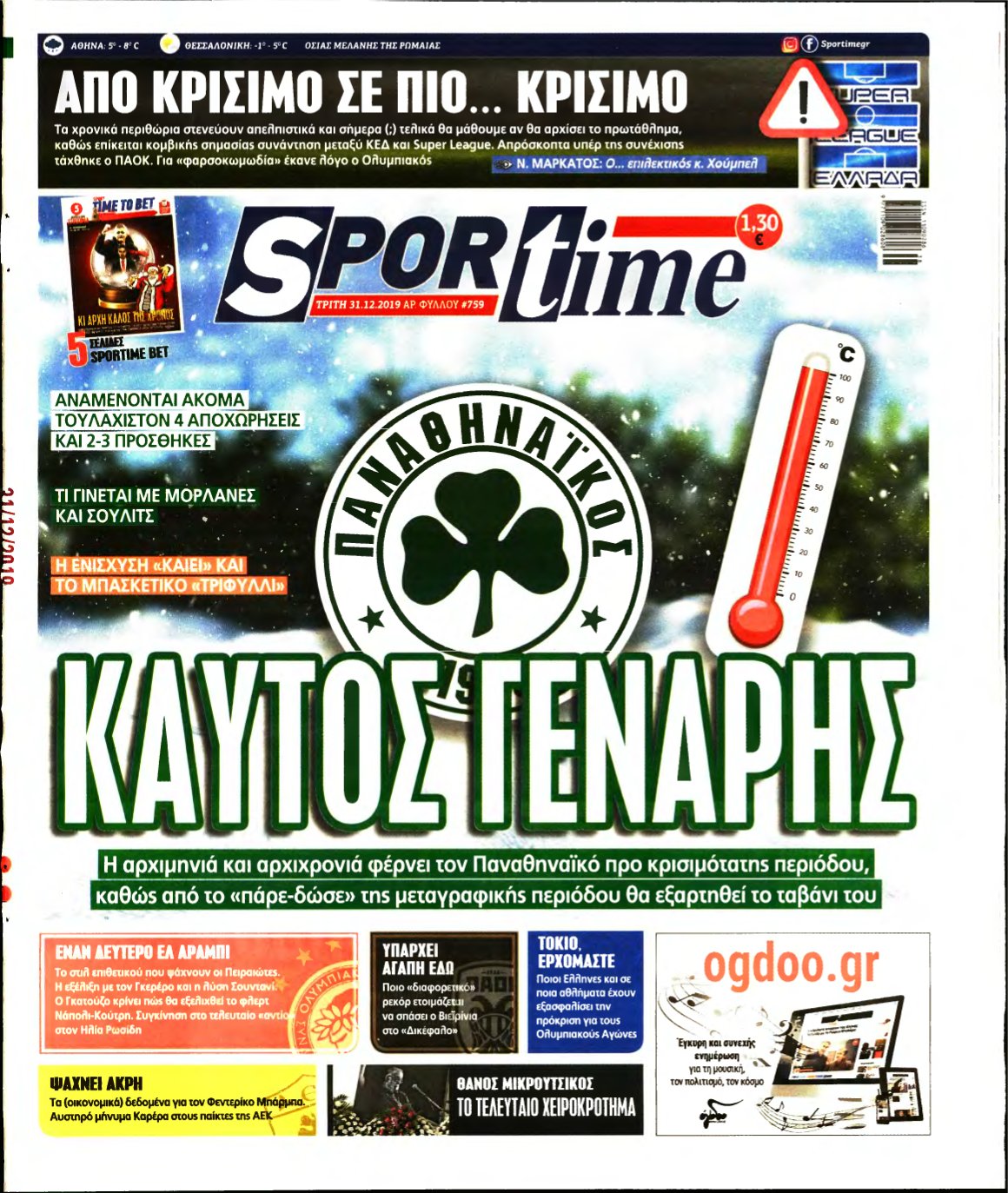 SPORTIME – 31/12/2019