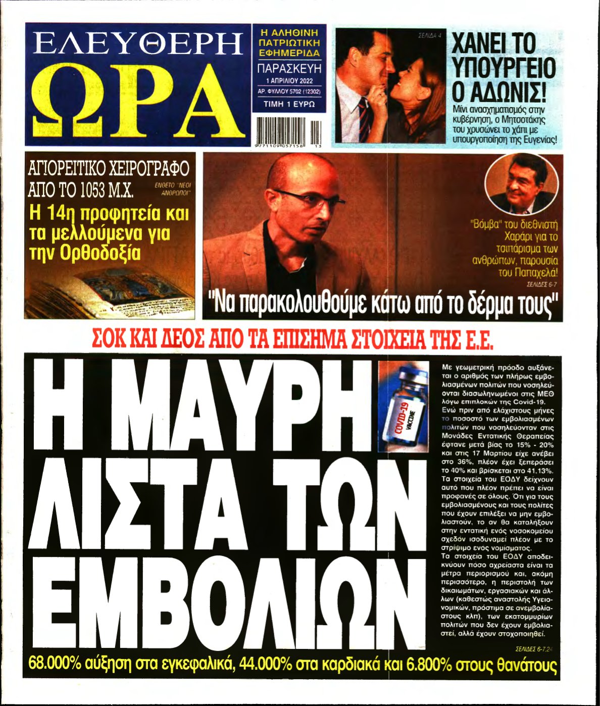 ΕΛΕΥΘΕΡΗ ΩΡΑ – 01/04/2022