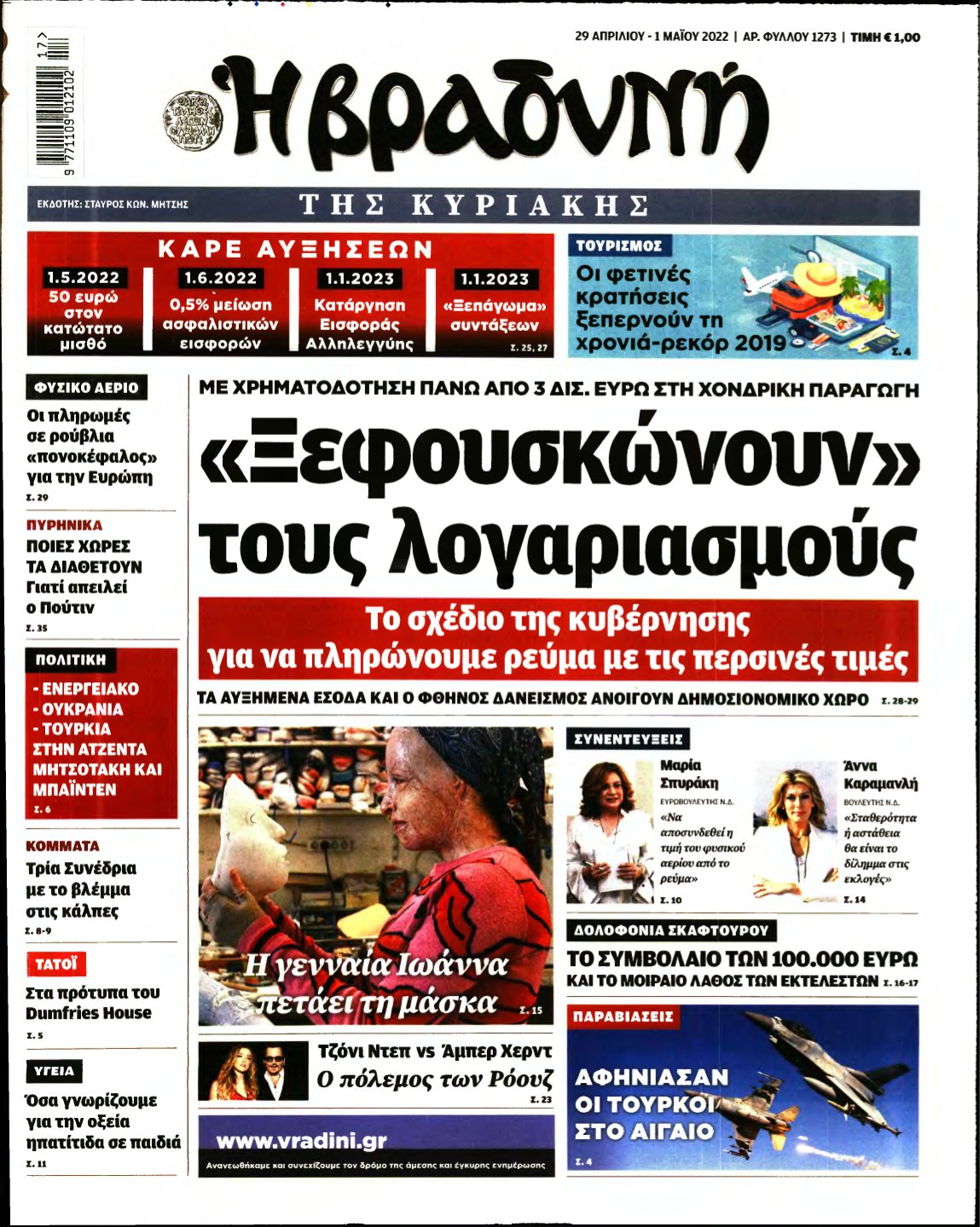 ΒΡΑΔΥΝΗ ΤΗΣ ΚΥΡΙΑΚΗΣ – 29/04/2022