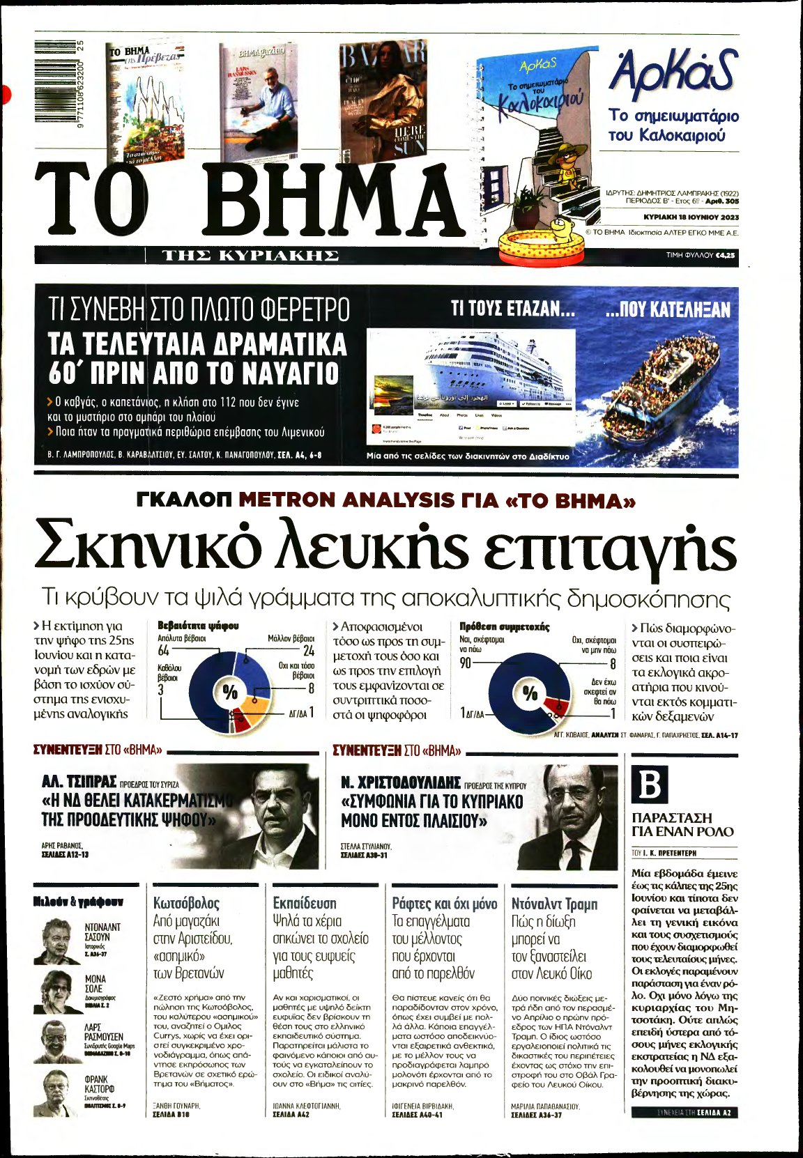 ΤΟ ΒΗΜΑ ΤΗΣ ΚΥΡΙΑΚΗΣ – 18/06/2023