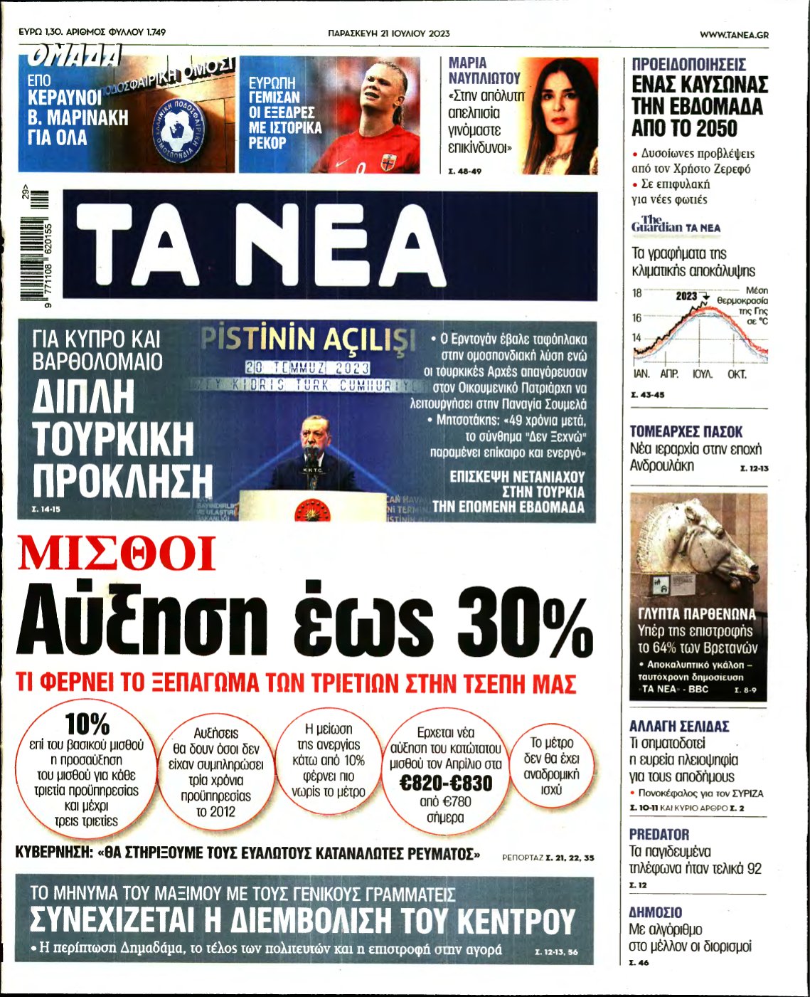 ΤΑ ΝΕΑ – 21/07/2023