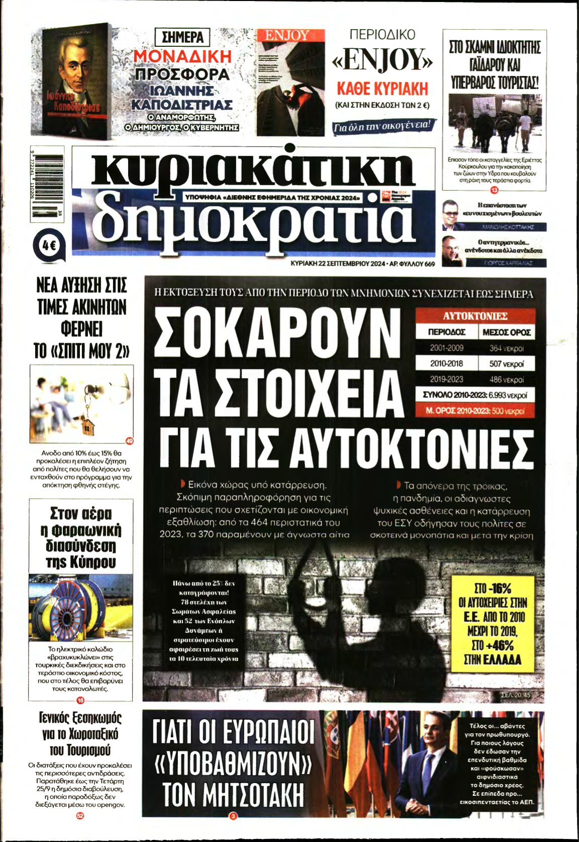 ΚΥΡΙΑΚΑΤΙΚΗ ΔΗΜΟΚΡΑΤΙΑ – 22/09/2024