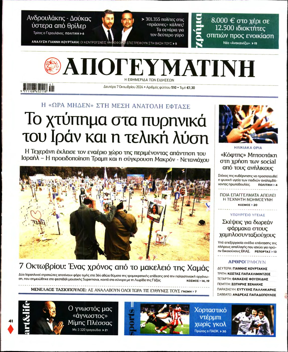 ΑΠΟΓΕΥΜΑΤΙΝΗ – 07/10/2024