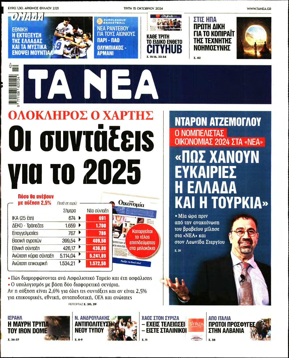 ΤΑ ΝΕΑ – 15/10/2024