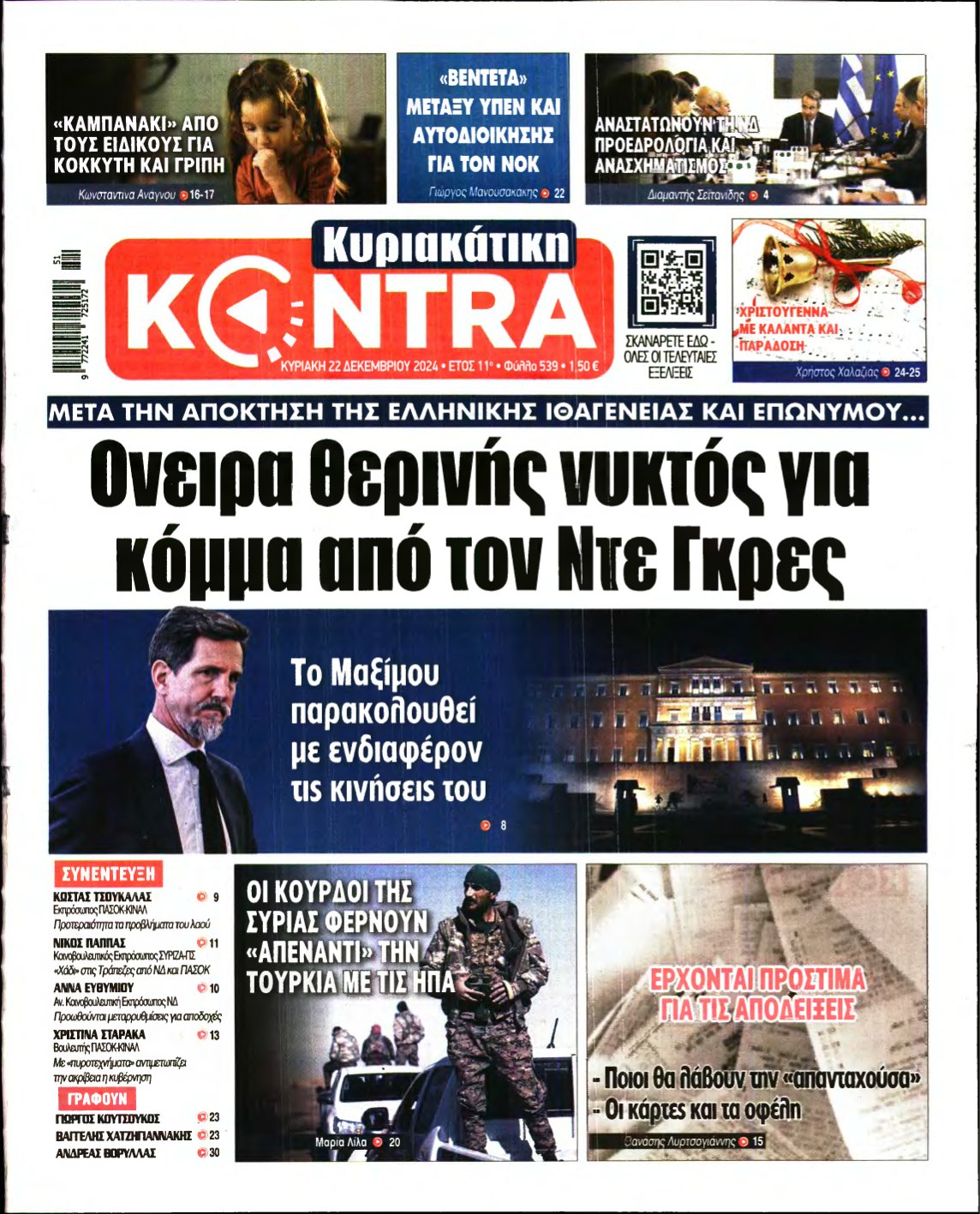 ΚΥΡΙΑΚΑΤΙΚΗ KONTRA NEWS – 22/12/2024