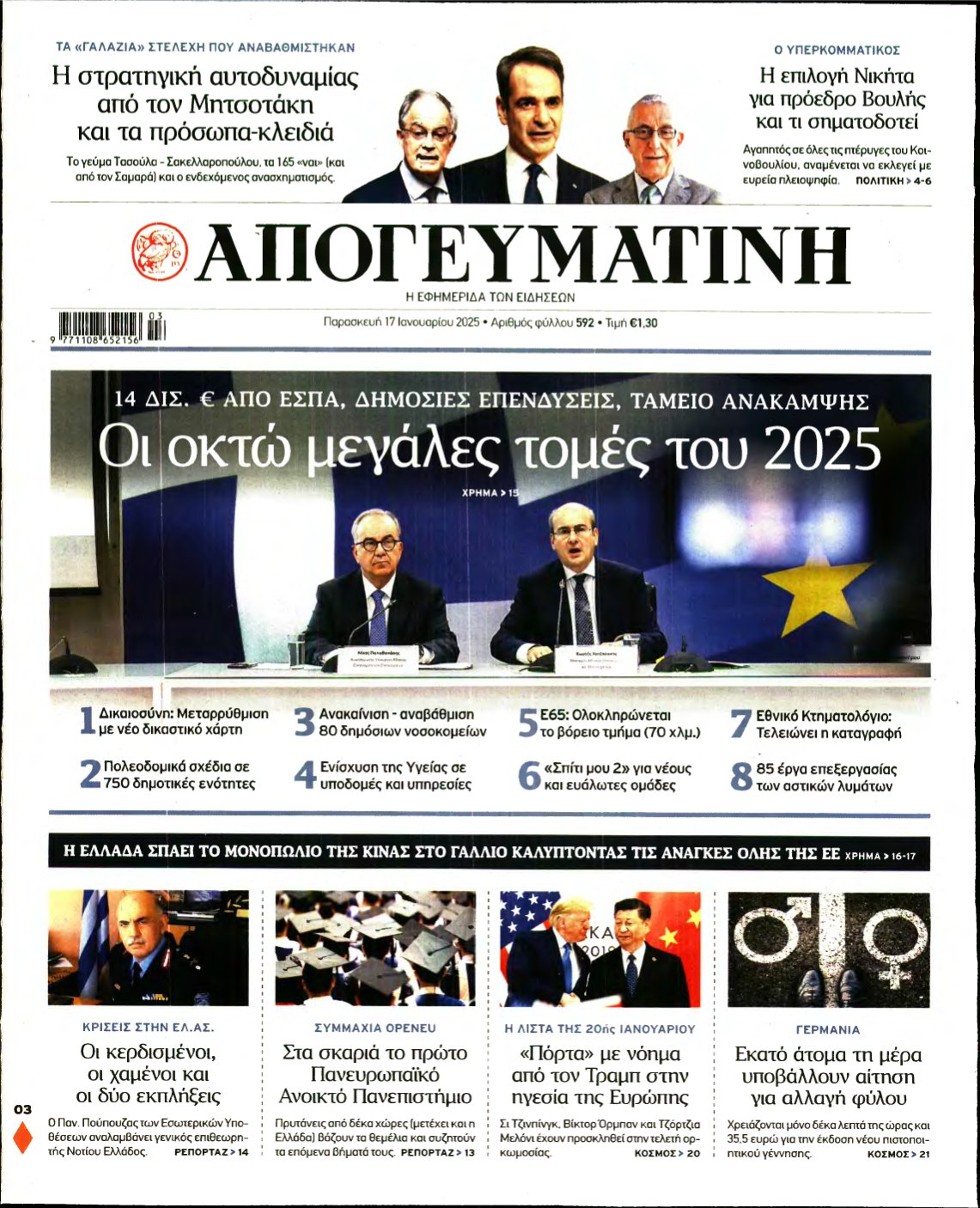 ΑΠΟΓΕΥΜΑΤΙΝΗ – 17/01/2025