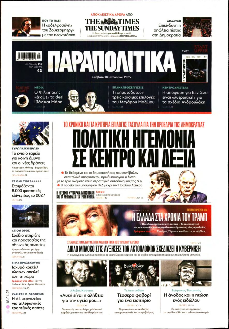 ΠΑΡΑΠΟΛΙΤΙΚΑ – 18/01/2025