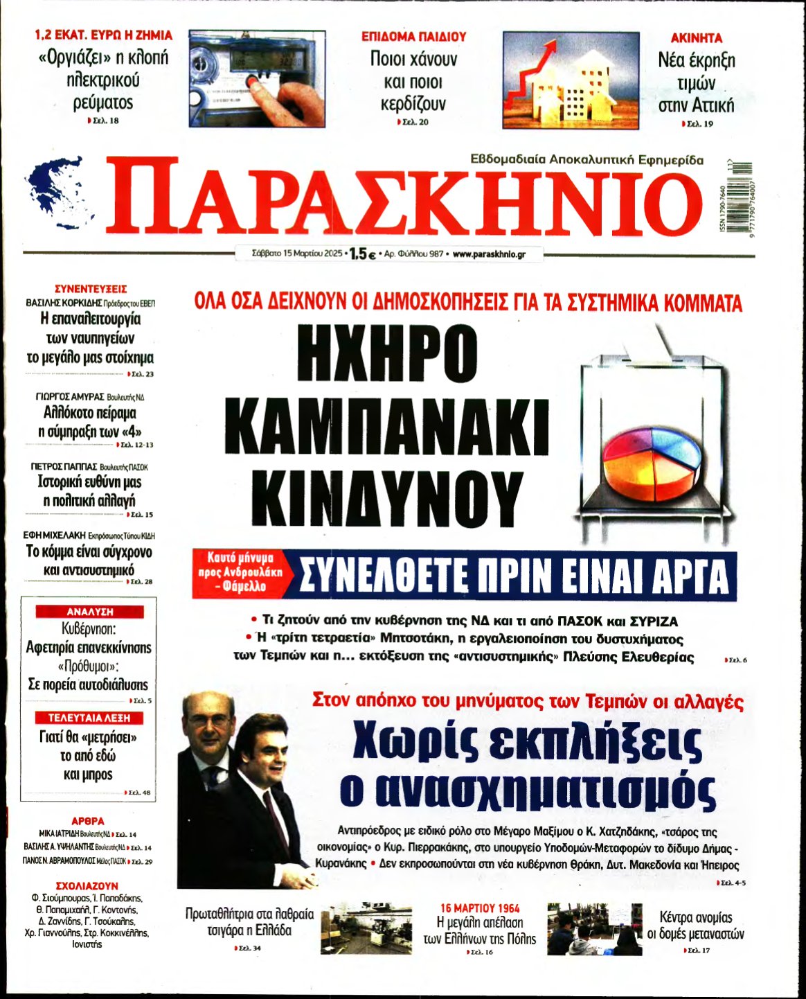 ΤΟ ΠΑΡΑΣΚΗΝΙΟ – 15/03/2025